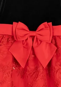 Baby Girls Long Sleeve Velvet Bodice Dress