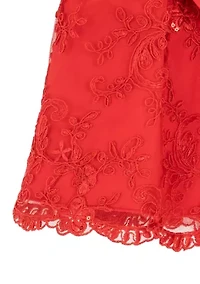 Baby Girls Long Sleeve Velvet Bodice Dress