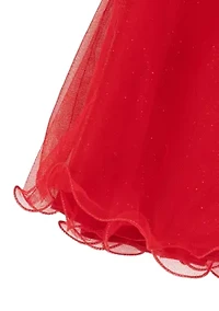 Baby Girls Cap Sleeve Mesh Float Bodice Dress and Bloomer Set