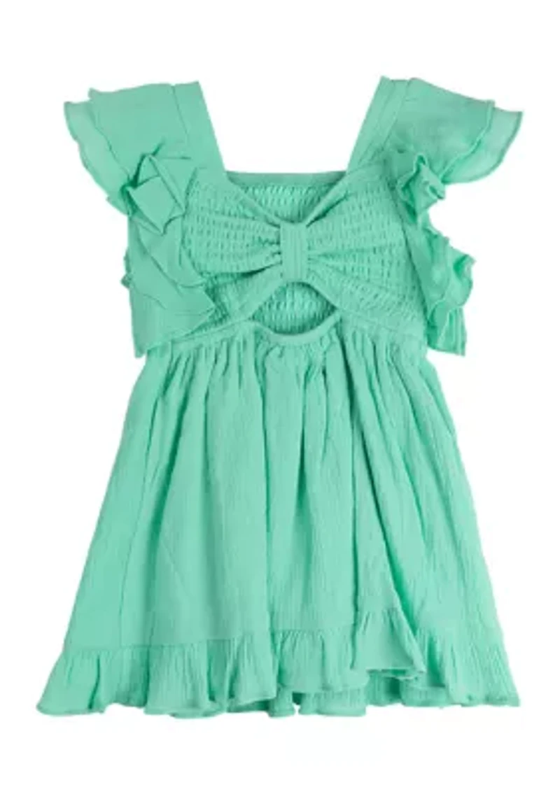 Toddler Girls Flutter Sleeve Dress