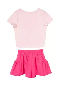 Toddler Girls Graphic T-Shirt and Shorts Set