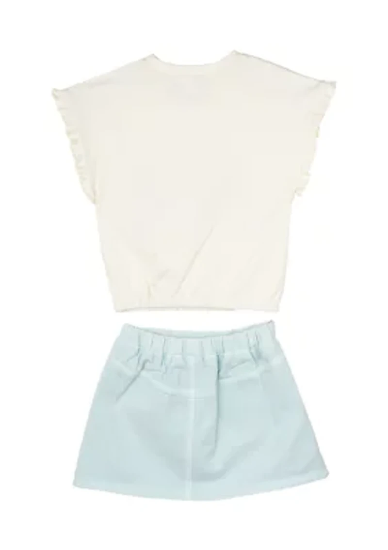 Toddler Girls Hello Sunshine Graphic Top and Skort Set