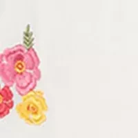 Toddler Girls Embroidered Top with Linen Shorts