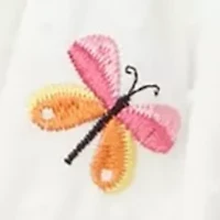 Toddler Girls Tropical Embroidered Top and Shorts Set