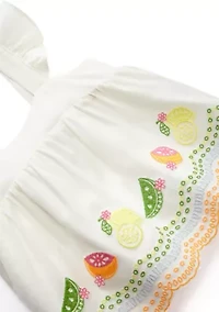 Toddler Girls Fruit Eyelet Top and Pants Set