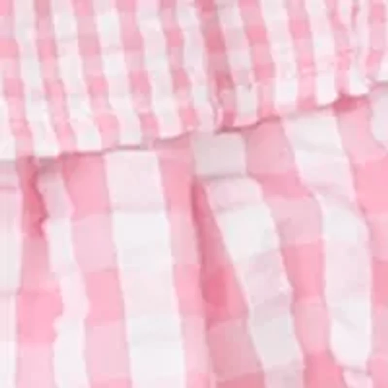 Toddler Girls Knit Top and Seersucker Shorts Set