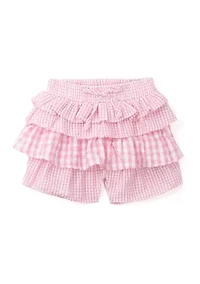 Toddler Girls Knit Top and Seersucker Shorts Set