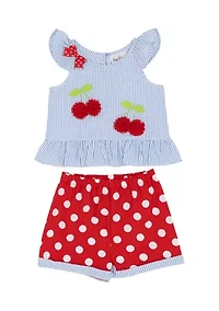 Toddler Girls Cheery Shorts Set