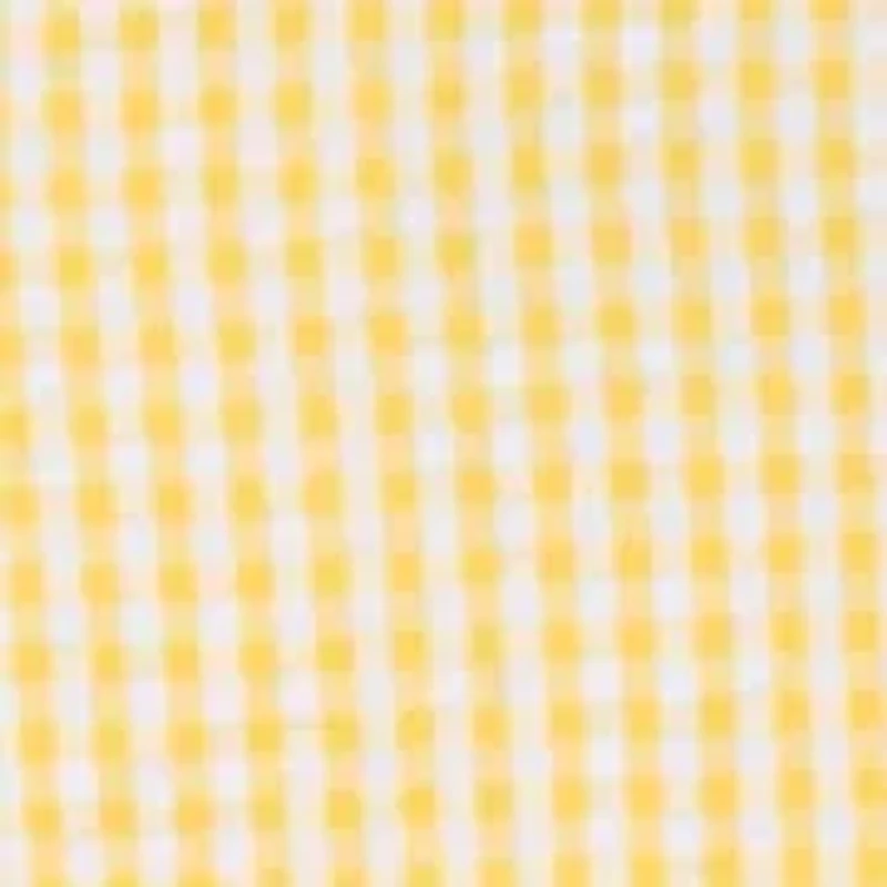 Toddler Girls Yellow Checkered Lemon Embroidered Dress