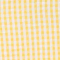 Toddler Girls Yellow Checkered Lemon Embroidered Dress