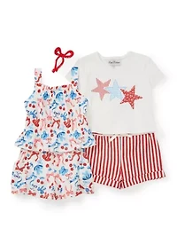 Toddler Girls 4 Piece Americana Set