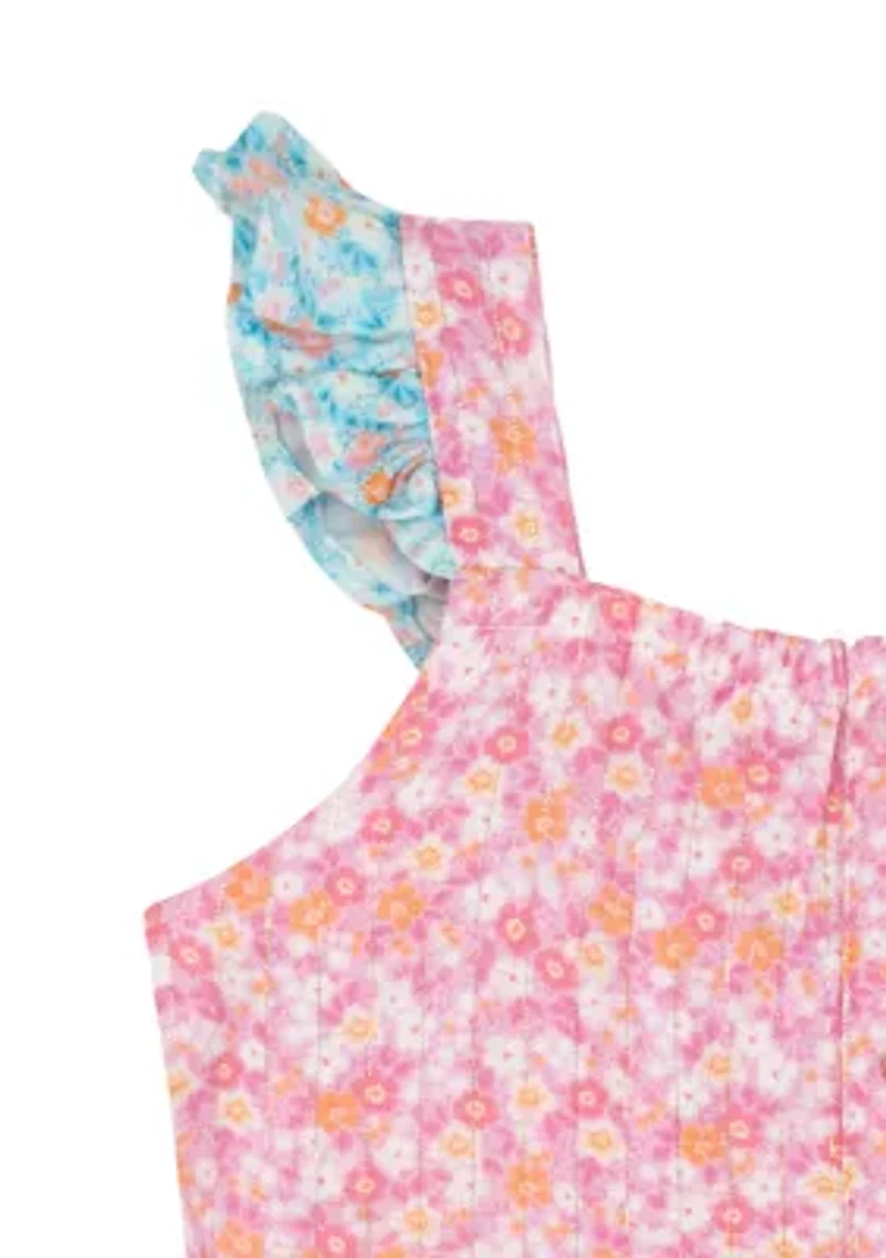 Toddler Girls Floral Tiered Dress