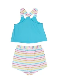Baby Girls Sun Fun Appliqué Top and Shorts Set