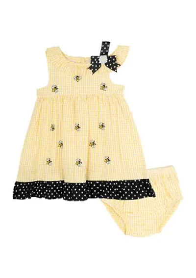 Baby Girls Bee Chiffon Seersucker Dress