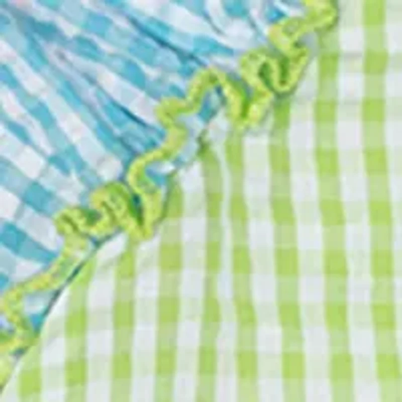 Baby Girls Beach Appliqué Seersucker Top and Shorts Set