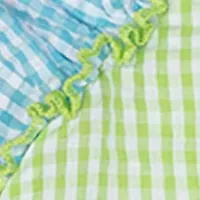 Baby Girls Beach Appliqué Seersucker Top and Shorts Set