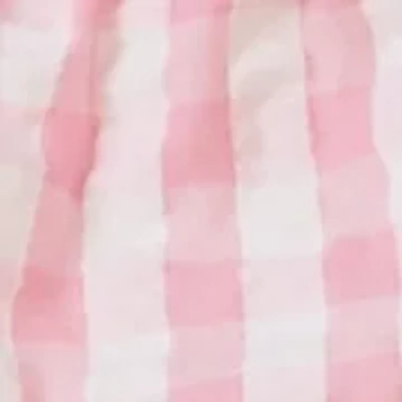 Baby Girls Knit Top with Seersucker Shorts Set