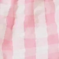 Baby Girls Knit Top with Seersucker Shorts Set