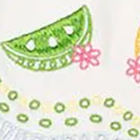Baby Girls Fruit Eyelet Top and Cotton Pants Set
