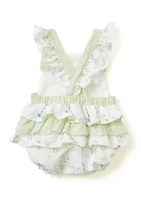 Baby Girls Floral Printed Bodysuit Set with Headband
