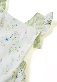 Baby Girls Floral Printed Bodysuit Set with Headband