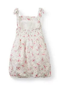 Baby Girls Pintuck Bubble Dress with Hat