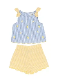 Baby Girls Watermelon Seer Shorts Set