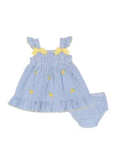 Baby Girls Pineapple Seersucker Dress