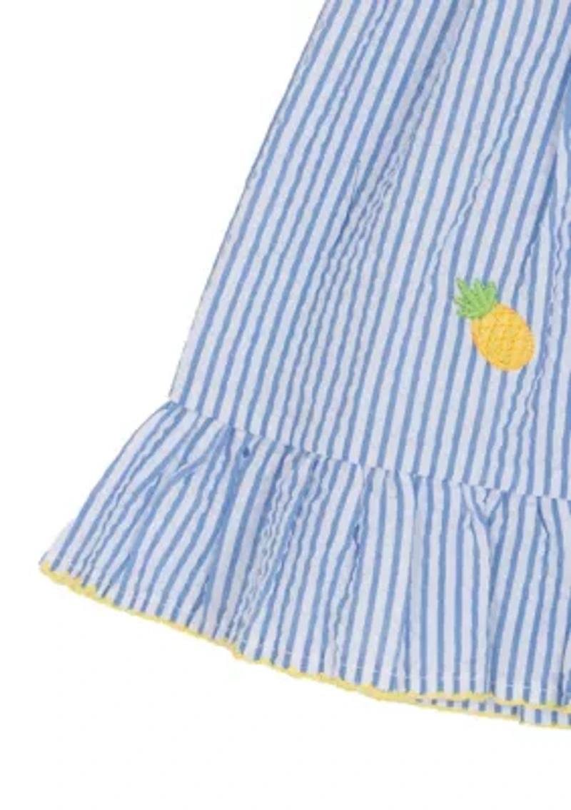 Baby Girls Pineapple Seersucker Dress