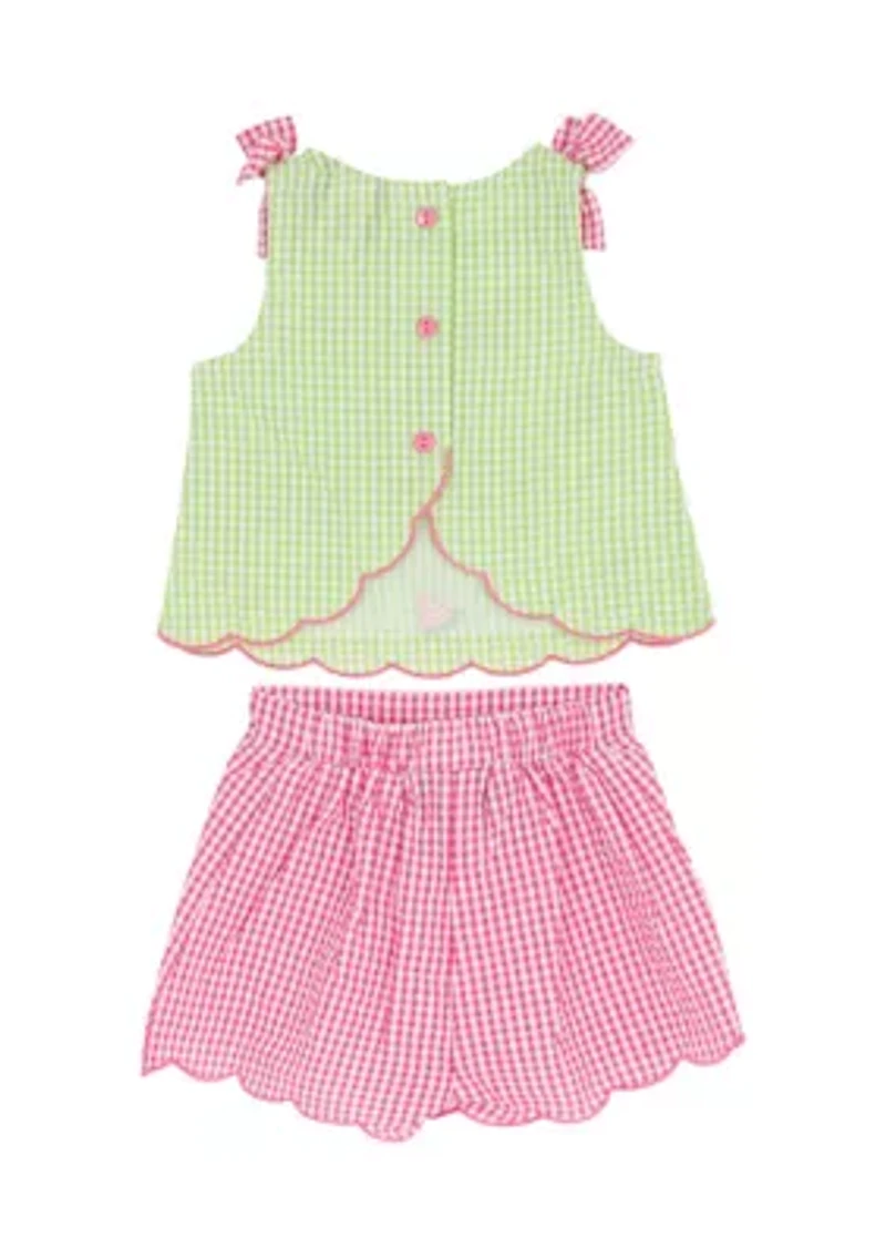 Baby Girls Lemon Seer Shorts Set