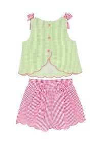 Baby Girls Lemon Seer Shorts Set