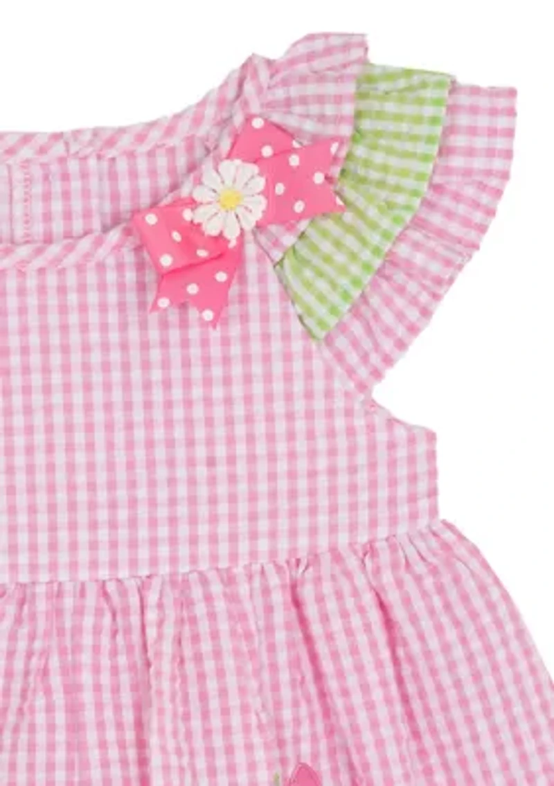 Baby Girls Daisy Appliqué Dress