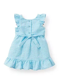 Baby Girls Sleeveless Watermelon Seersucker Dress