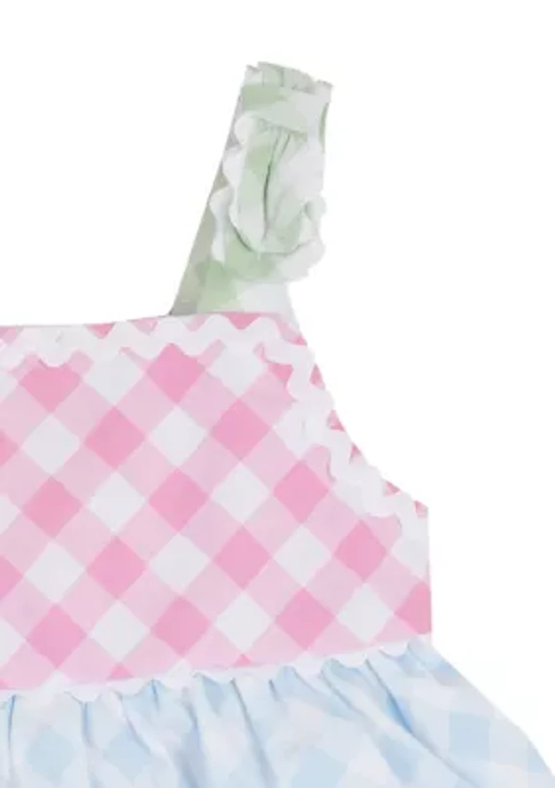 Baby Girls Gingham Tank and Shorts Set