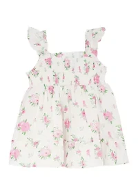 Baby Girls Sleeveless Printed Floral Dress