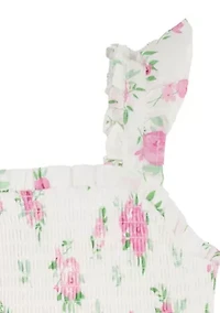 Baby Girls Sleeveless Printed Floral Dress