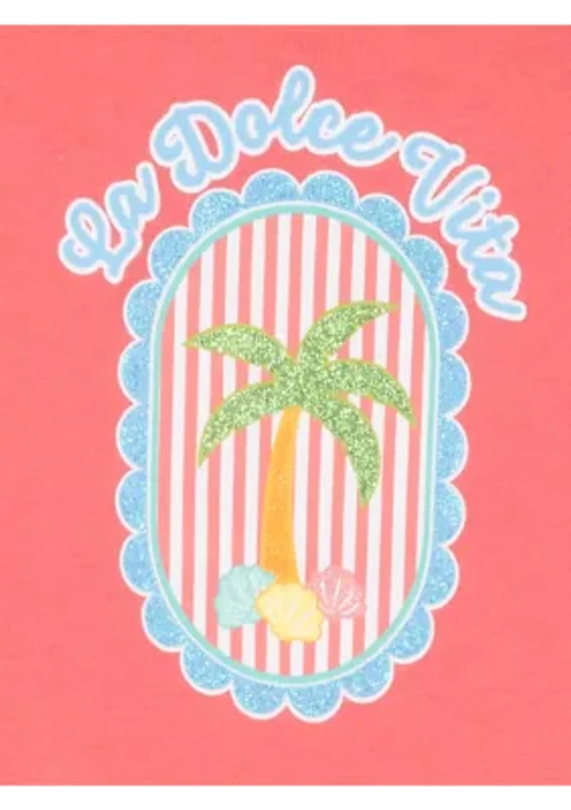 Baby Girls Summer Print Tops and Shorts Set