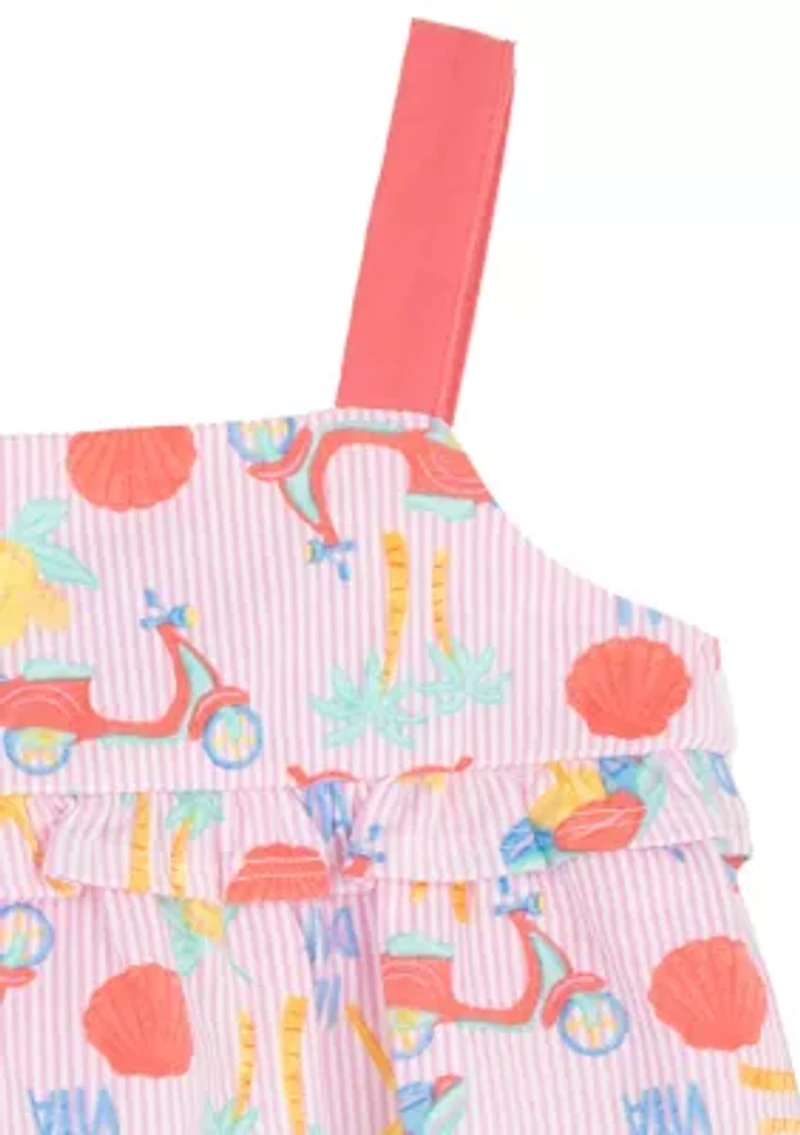 Baby Girls Summer Print Tops and Shorts Set