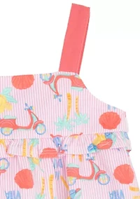 Baby Girls Summer Print Tops and Shorts Set