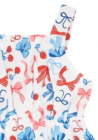 Baby Girls Americana Shirts and Shorts Set