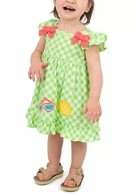 Baby Girls Check Print and Summer Dress Set