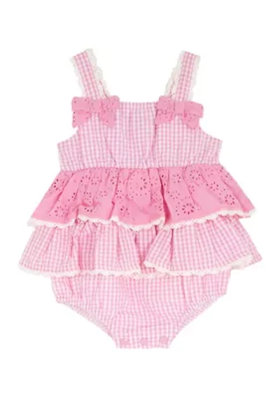 Baby Girls Gingham Bubble Dress