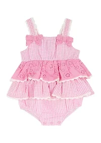 Baby Girls Gingham Bubble Dress