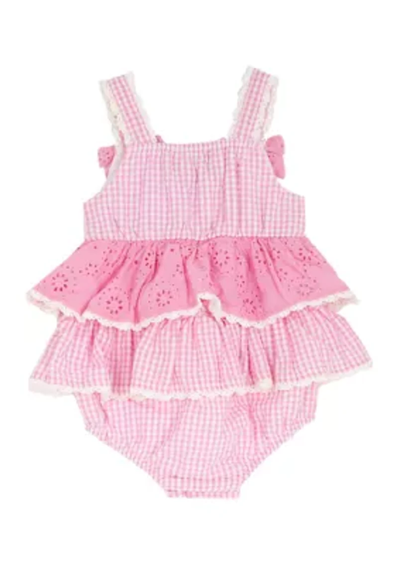 Baby Girls Gingham Bubble Dress