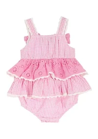 Baby Girls Gingham Bubble Dress