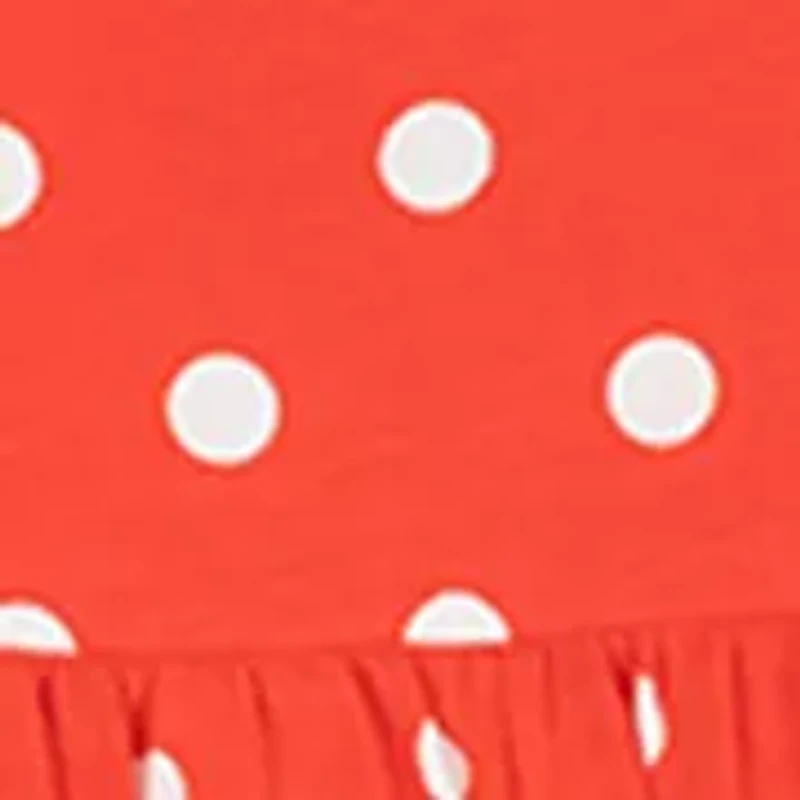 Baby Girls Dot and Stamp Print Dress Set