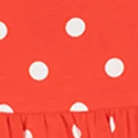 Baby Girls Dot and Stamp Print Dress Set