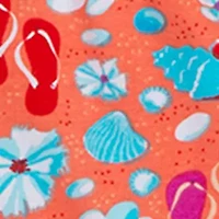 Baby Girls Flip Flop Ruffled Top and Shorts Set