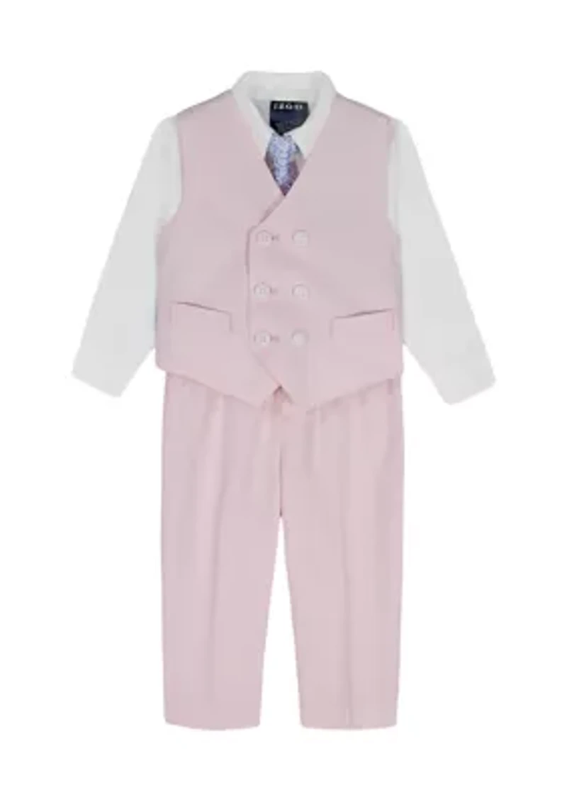 Baby Boys Outfit Set with Houndstooth Vest and Tie