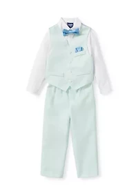 Toddler Boys Vest with Bow Tie Set